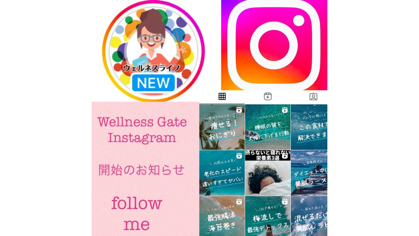 Wellness Gate 公式Instagramアカウント『ウェルネスライフチャンネル』開設のお知らせ