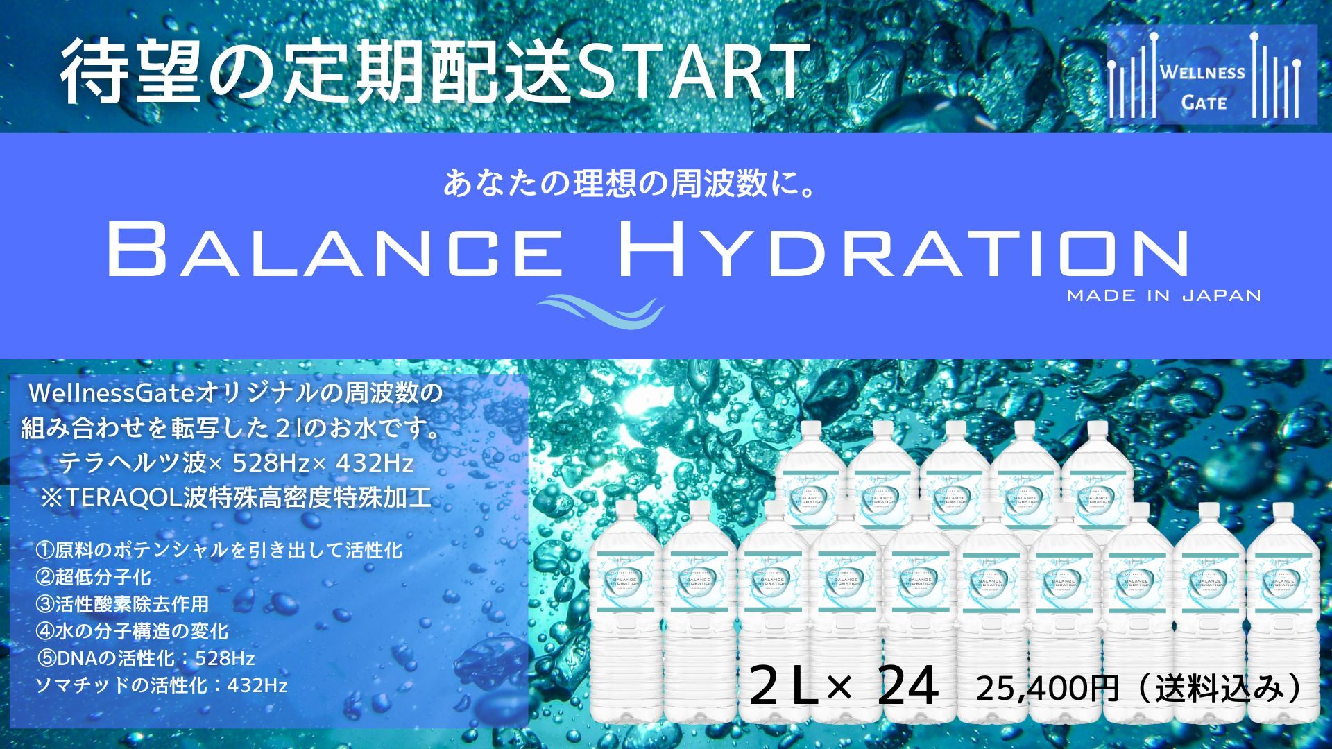 【最低利用期間6ヶ月】Balance Hydration ペットボトル24本セット定期配送